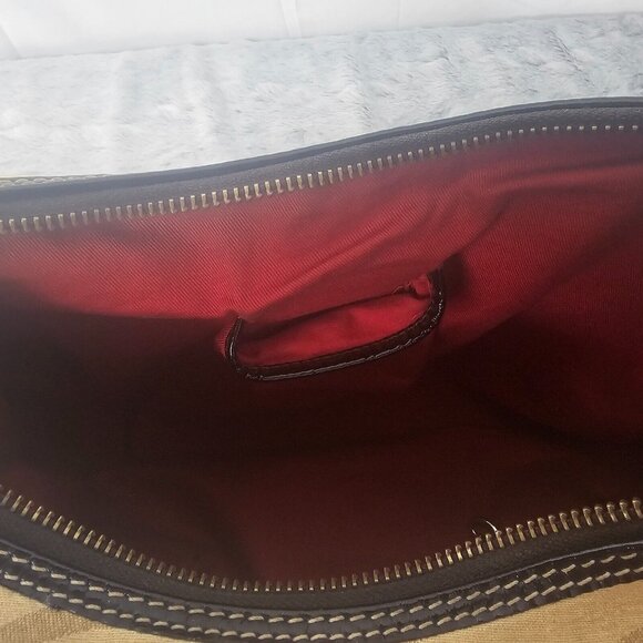 Dooney & Bourke Signature Jacquard Hand Bag Zebra Print Hobo Purse with Dust Bag - Picture 8 of 10